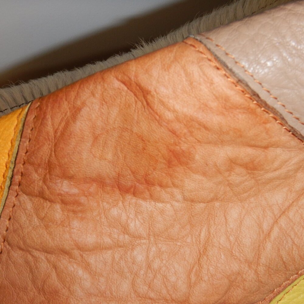 Extra Large Multi-Colored Geometric Leather Purse - image 6